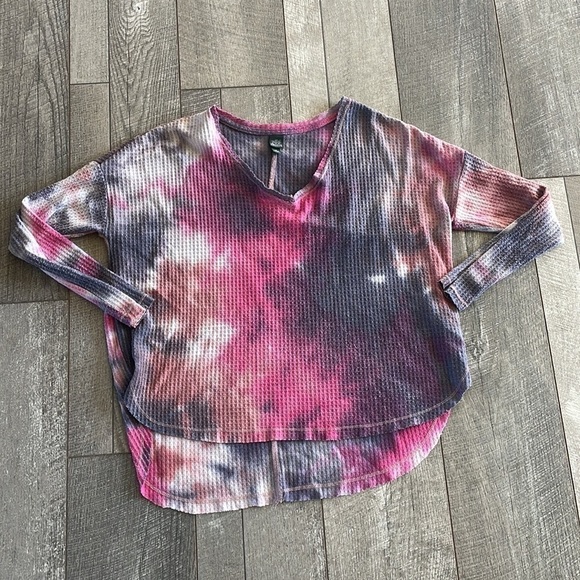 Wild Fable Size Small Waffle Knit Tie Dye Bohemian Style Top - Picture 8 of 8